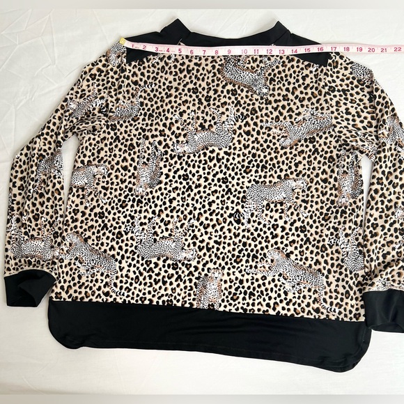 Simply Vera Verawang Women's Bluse Animal Print Size XL - Picture 3 of 8